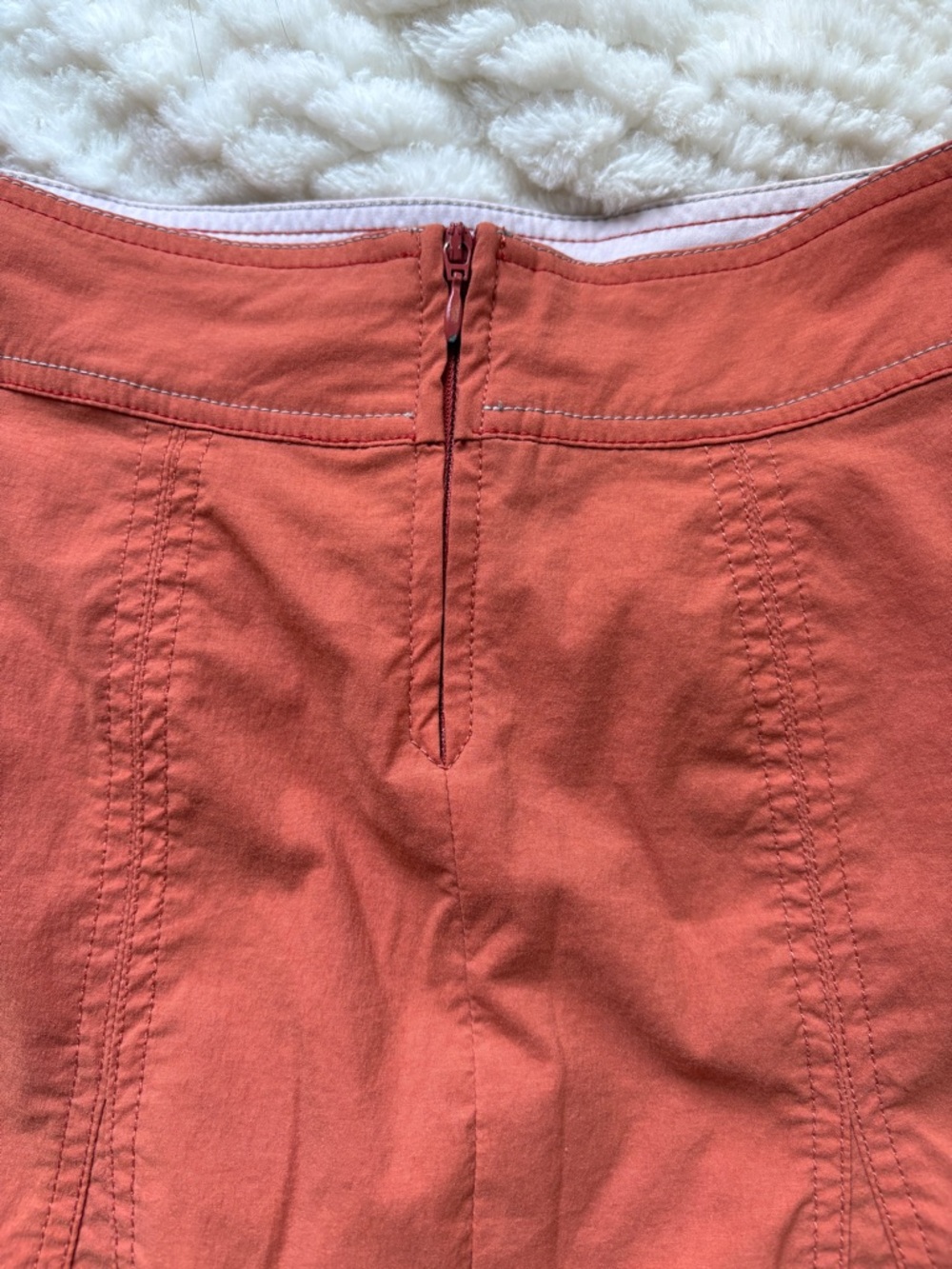 Title Nine Trail Mix Coral Athletic Skort with Zip Closure - Picture 7 of 10
